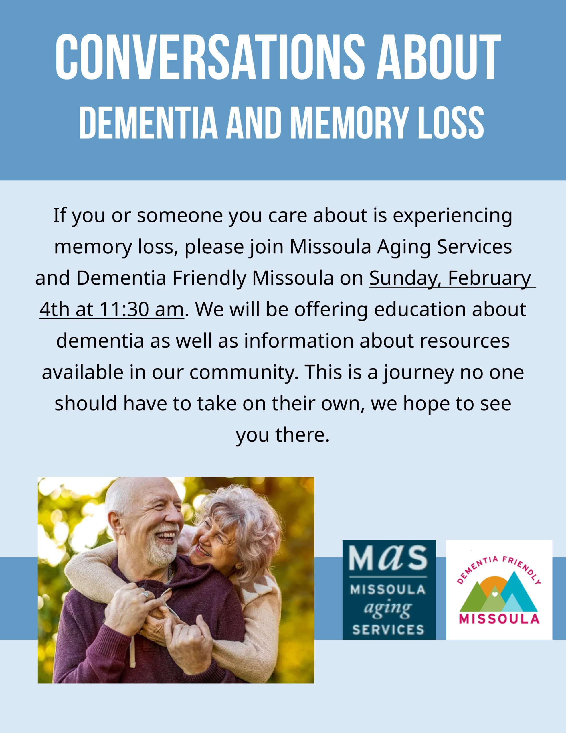 Conversations about Dementia and Memory Loss: February 4